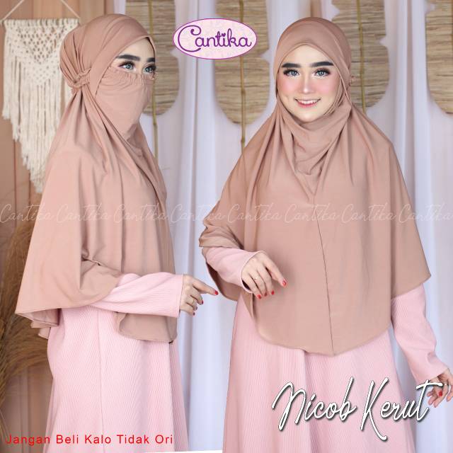 Jilbab NICOB KERUT / Jilbab Masker Original Cantika Hijab