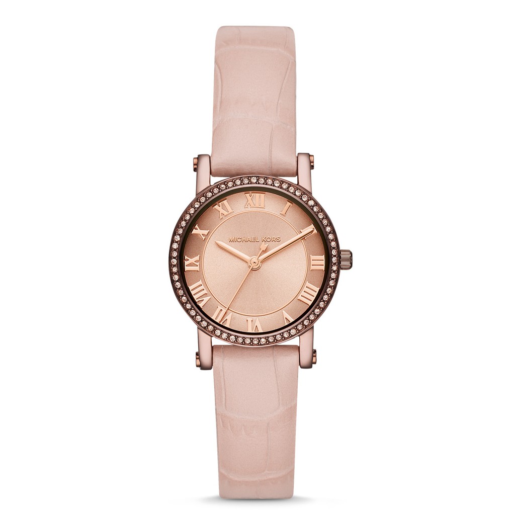 Michael Kors MK2723 Norie Ladies White Rose Gold Dial Blush Leather Strap