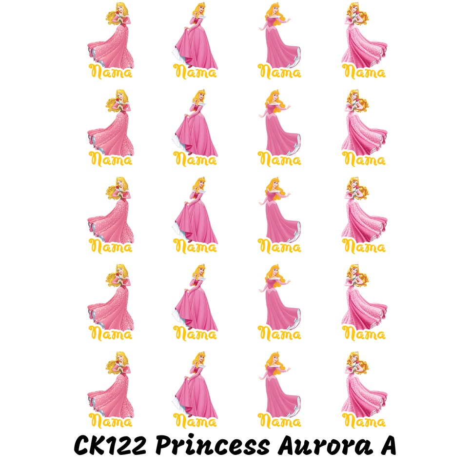 

Sticker Nama Cutting Label Waterproof Tahan Air Princess Aurora CK122