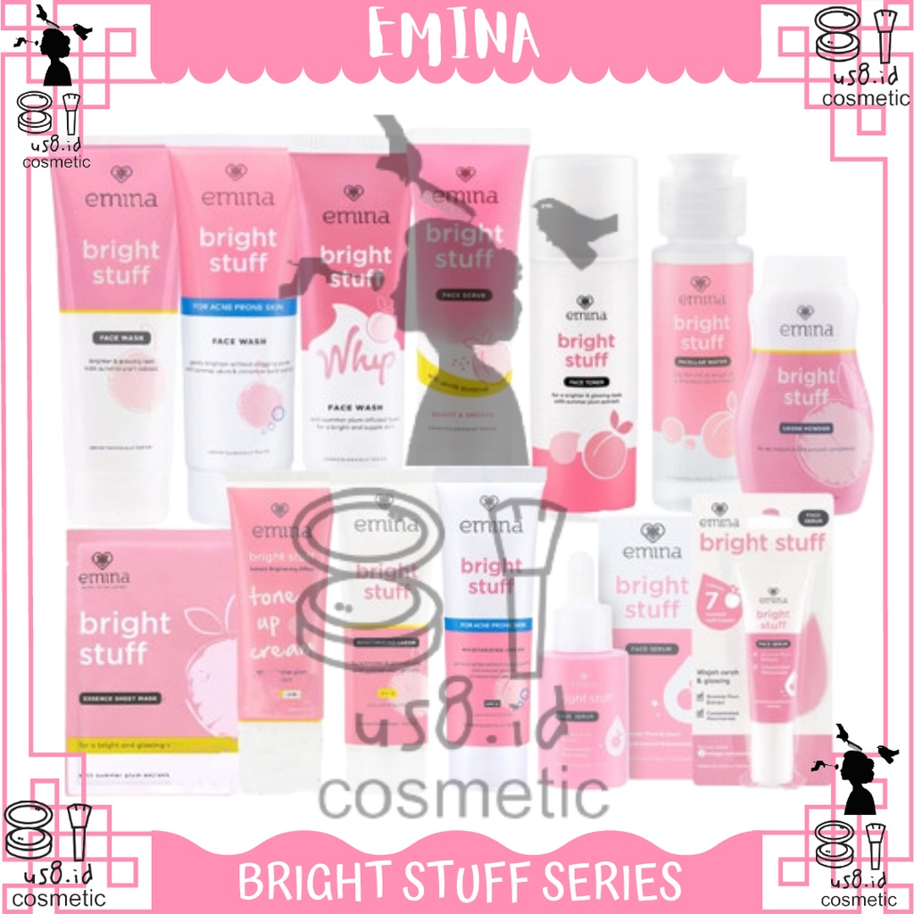 EMINA Bright Stuff Series | pencerah Emina toner face wash moisturizing tone up ACNE PRONE