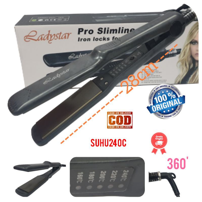 TARABABYSTORE-Ladystar Catokan Rambut Pelurus Salon Bagus Murah 2in1 Curler Kriting Blow Temperatur Suhu Ls 767