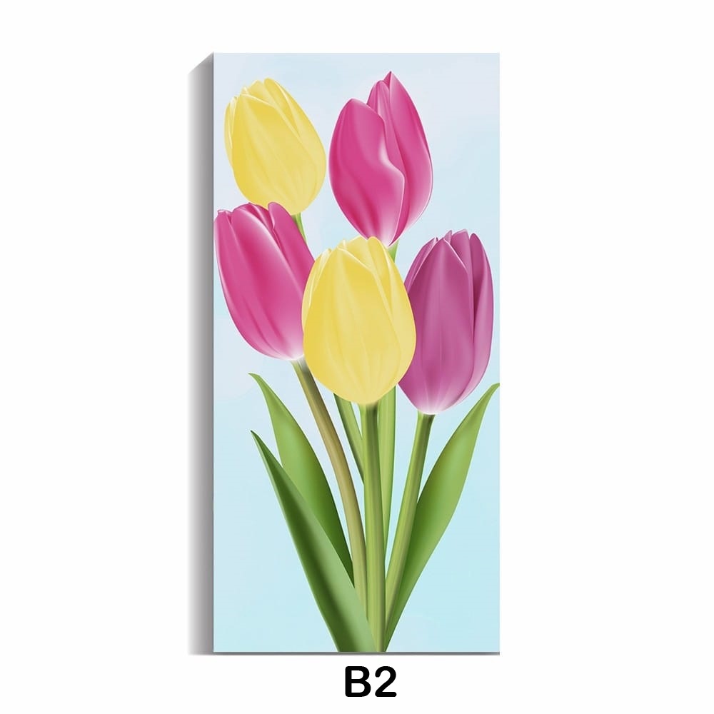 ZALFA - DEKORASI - HIASAN DINDING POSTER HIASAN MOTIF FLOWER - RUANGAN SERIES 15 X 30 CODE B