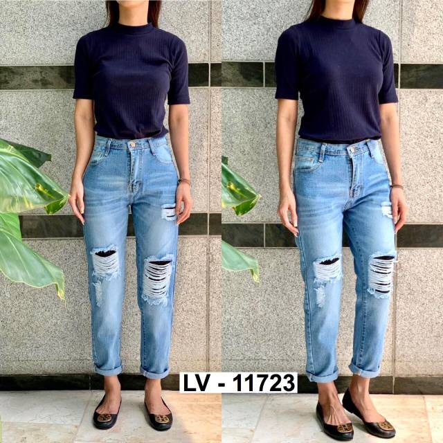 FWR - 27-34 Celana Boyfriend Ripped Jeans  11723