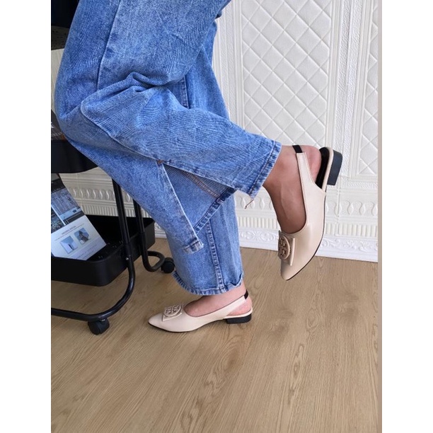 DECLARE&amp;DEE SEPATU HEELS WANITA PARIS FLOWERS/ TR HIGH 2,5CM