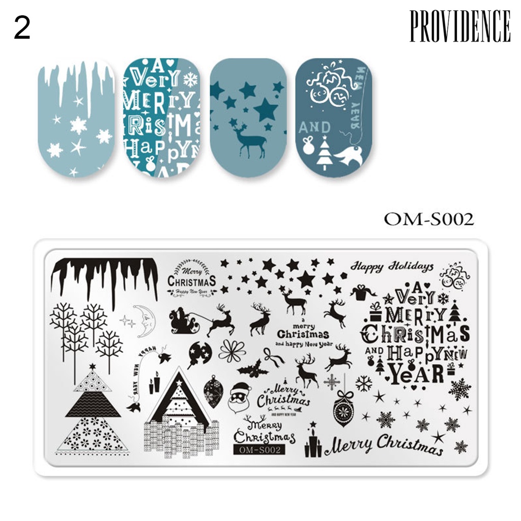 Providence Christmas Nail Art Stamping Template Tree/Snowflake/Snowman Print Image Plate