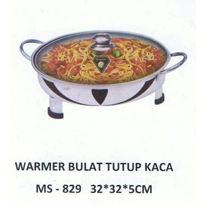 Panci Warmer Bulat Tutup Kaca Matsunichi MS 829