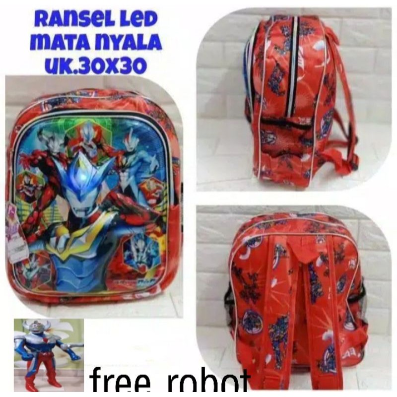 TAS ULTRAMAN EMBOSED TAS ULTRAMAN  TAS LED TAS ANAK SRKOLAH TK