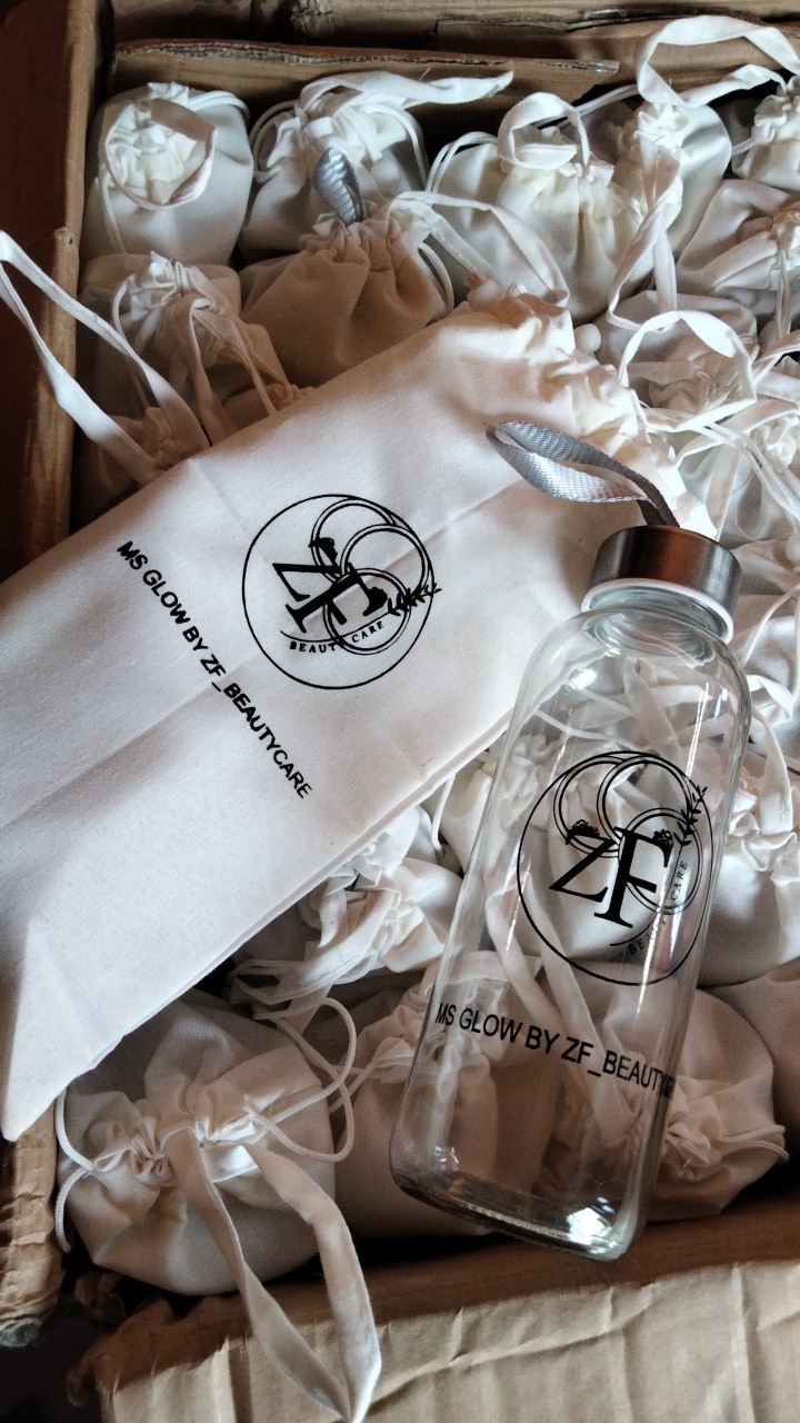 Souvenir Botol Tumbler Bening 420ml + Kemas Costum + Sablon