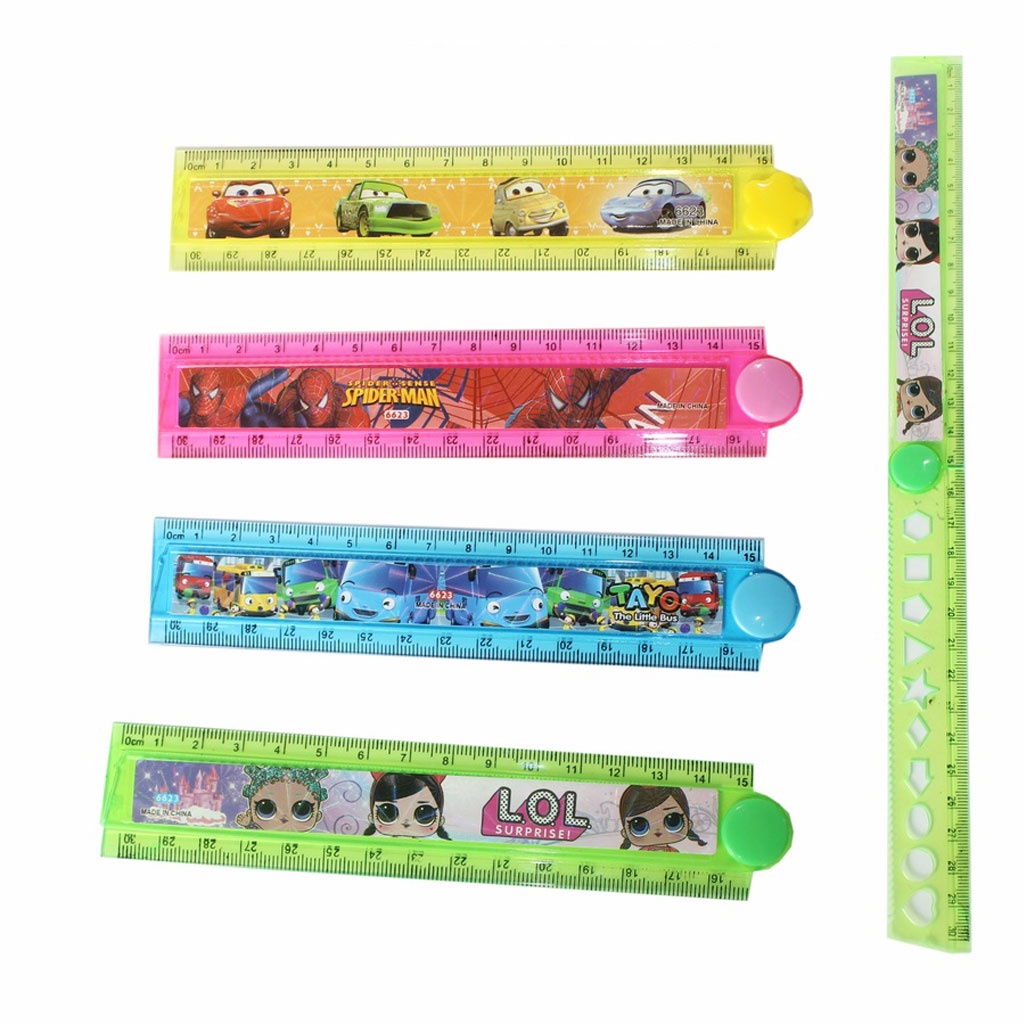 

PENGGARIS LIPAT 30CM (ISI 12PCS WARNA & MOTIF RANDOM)