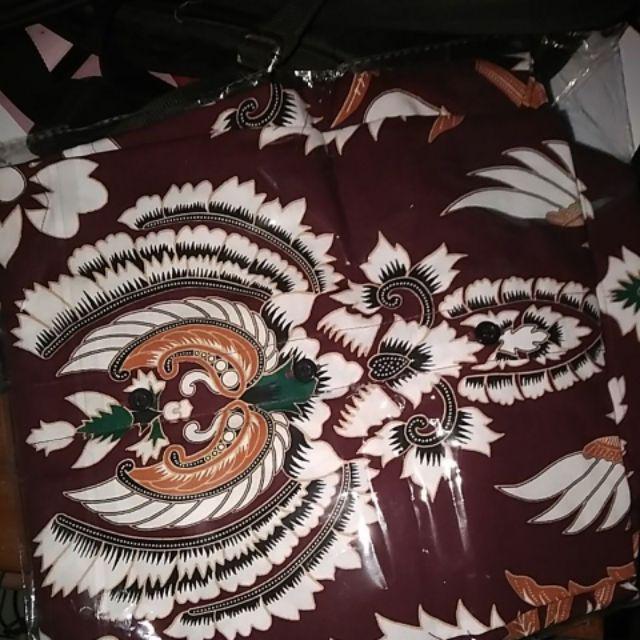 Kemeja Batik Pria Lengan Panjang Keren Model Slimfit Pas Body Merk Asli Luigi Batani Asli