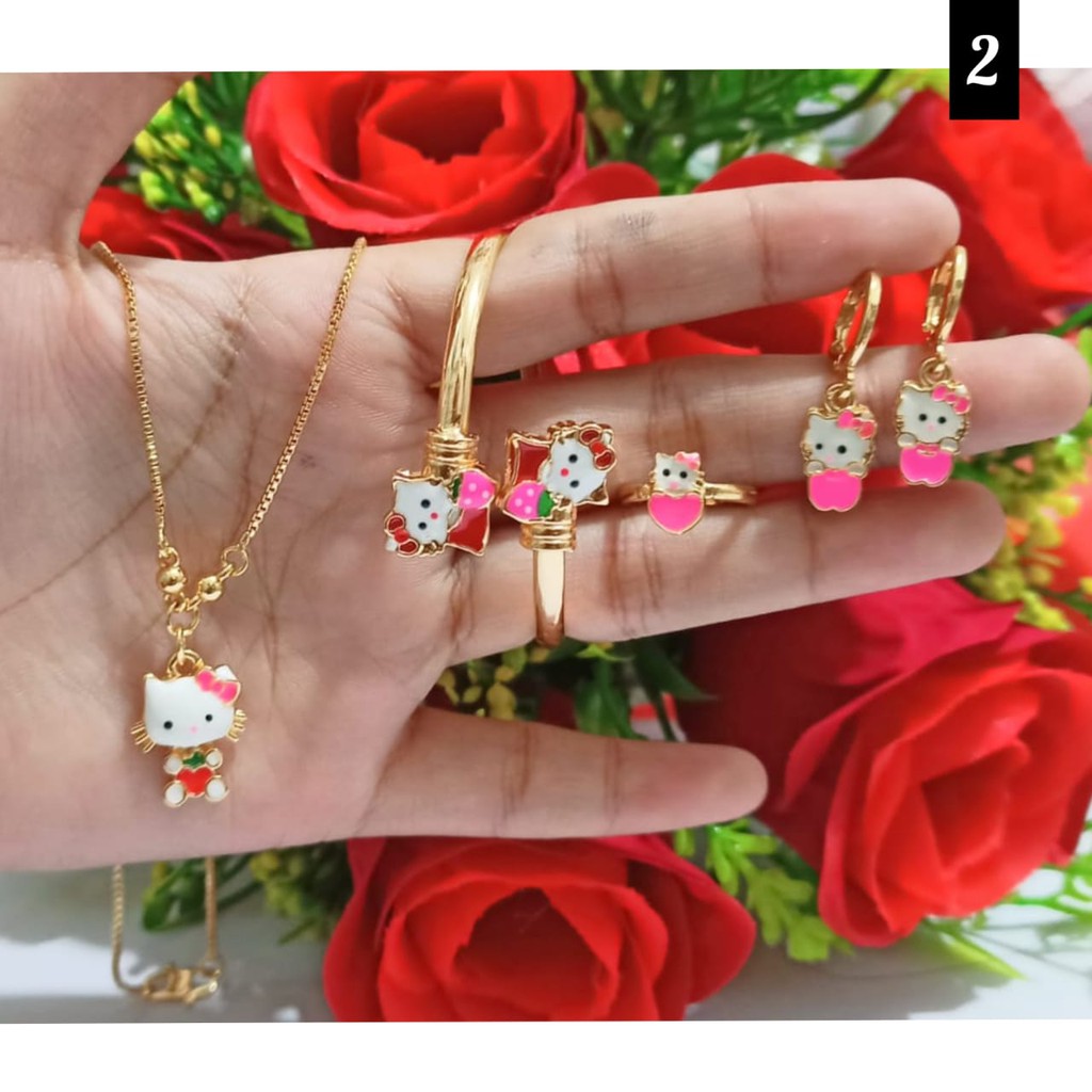 Set Anak Benggel hello kitty lengkap(COD)