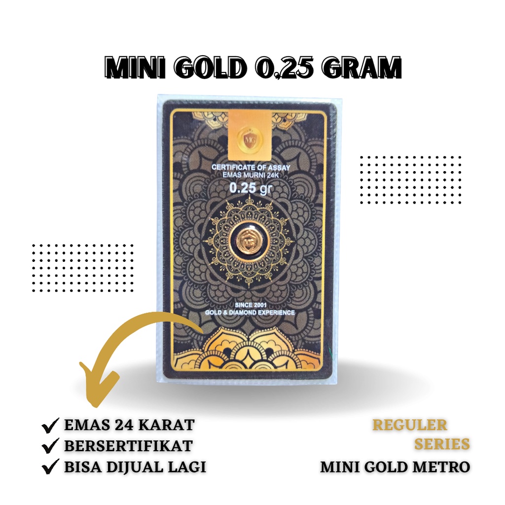Mini Gold Black / White Series 0,25 gram