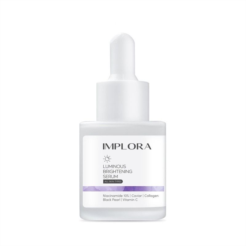 Implora Face Serum 20 ml - Luminous Brightening Serum/Acne Serum/Midnight Serum/Peeling Serum/Hydrating Serum/ 24K Gold Serum Original BPOM