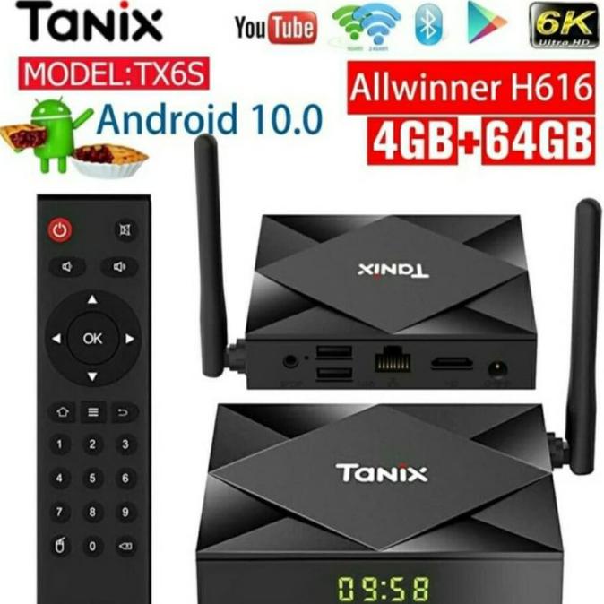 Android Tv Box Tanix Tx6S 4Gb/64Gb Allwinner New Android 10 Bluetooth - Tx6S-H