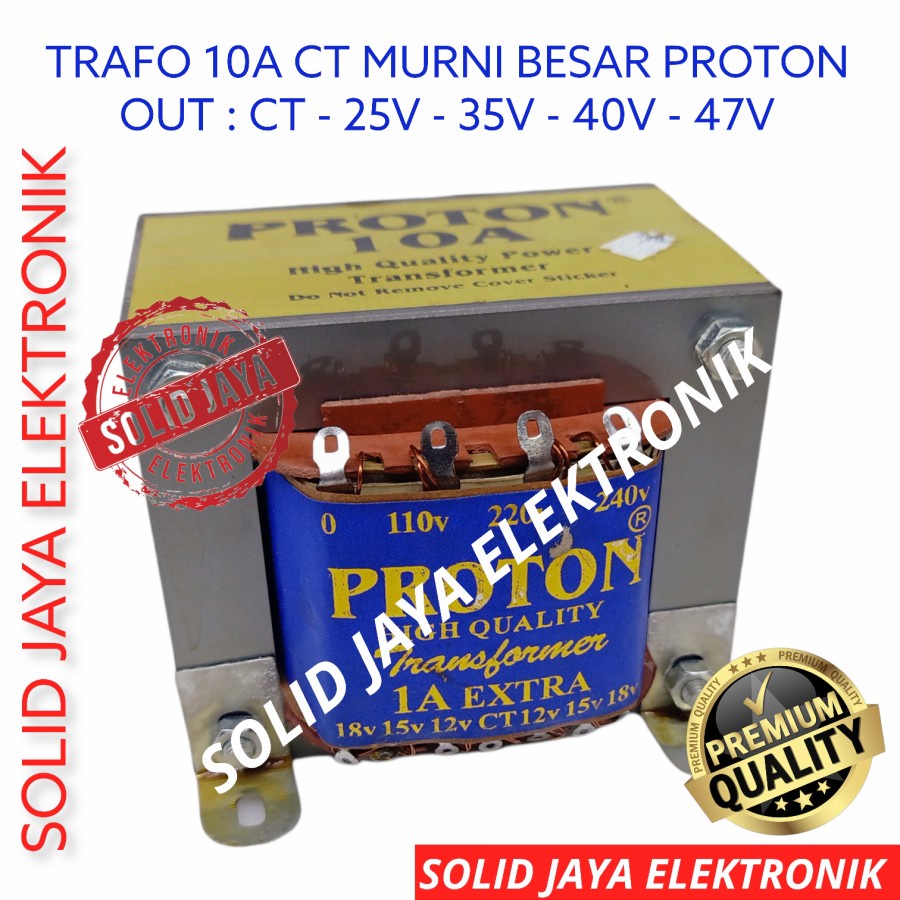 TRAVO TRAFO 10A MURNI CT PROTON BESAR 25V 35V 40V 47V 10 A AMPER CT TRAPO TRANFORMER KOTAK MURNI PROTON 25 35 40 47 V VOLT CT PLUS EXTRA 1A 12V 15V 18V CT PROTON BESAR