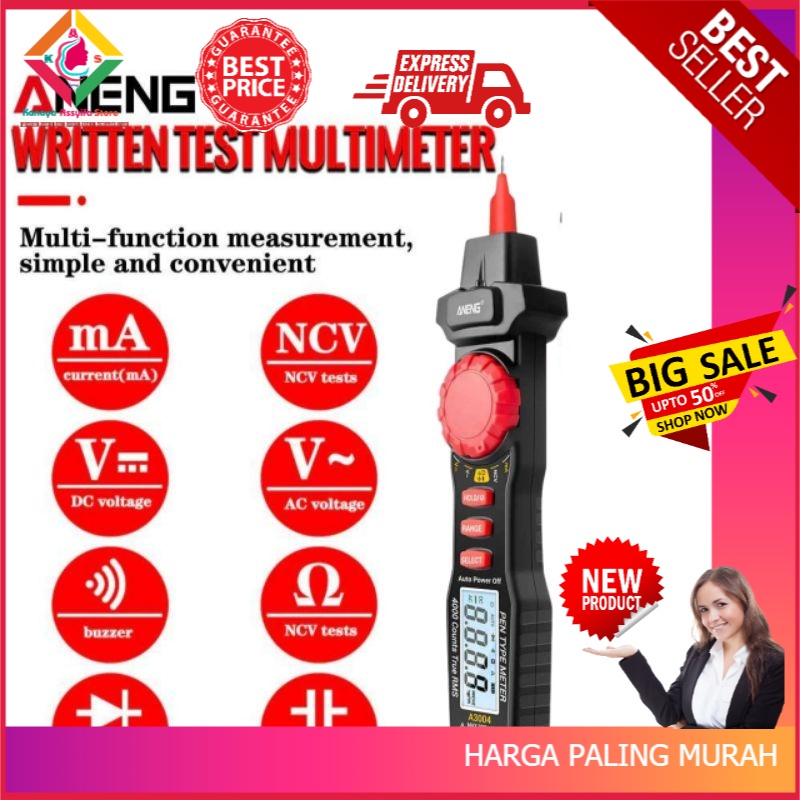 Multitester ANENG Digital Multimeter Voltage Tester Pen - A3004