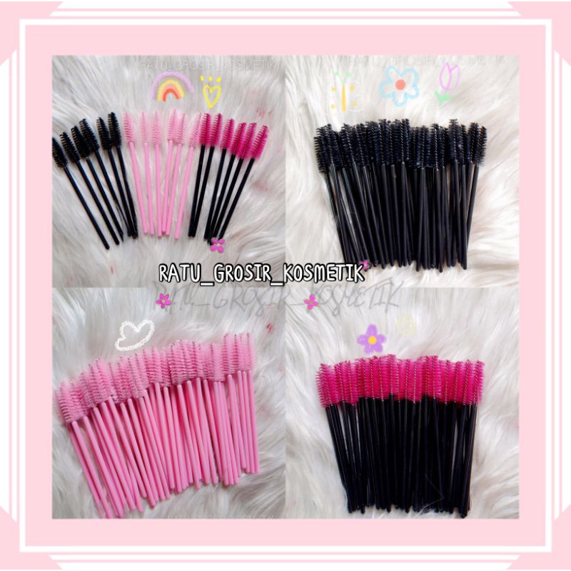 PER PACK ISI 50 PCS!!!KUAS MASKARA/SPOOLIE/SISIR MASKARA/BRUSH BULU MATA