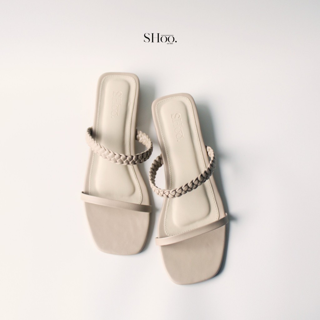 SHoo MAUREEN LATTE Flat Sandal Woman Footwear - Sandal Flat Tali Wanita Warna Latte