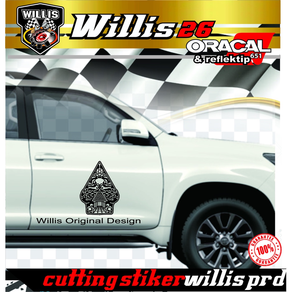 Sticker stiker cutting mobil gunungan wayang