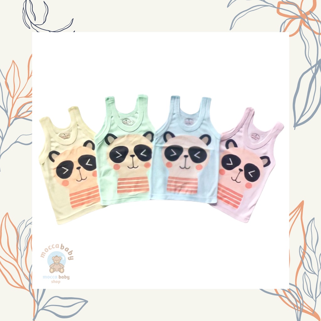 MBSS - SINGLET MOTIF WARNA Harian Karakter Anak Kids SIZE 0-3 Tahun / Kaos Dalam Motif Kartun Unisex SS3