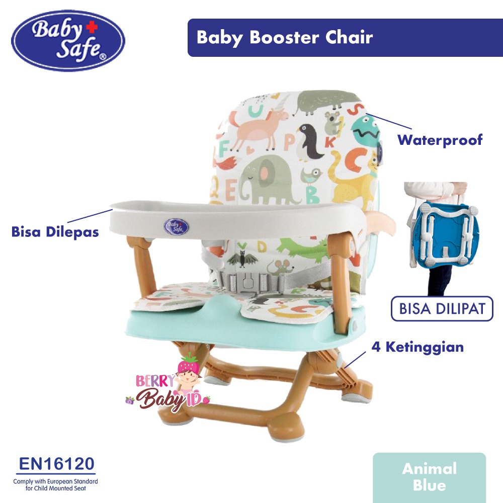Baby Safe Pop n Eat Baby Booster Seat Kursi Makan Bayi BO02 BBS059 Berry Mart