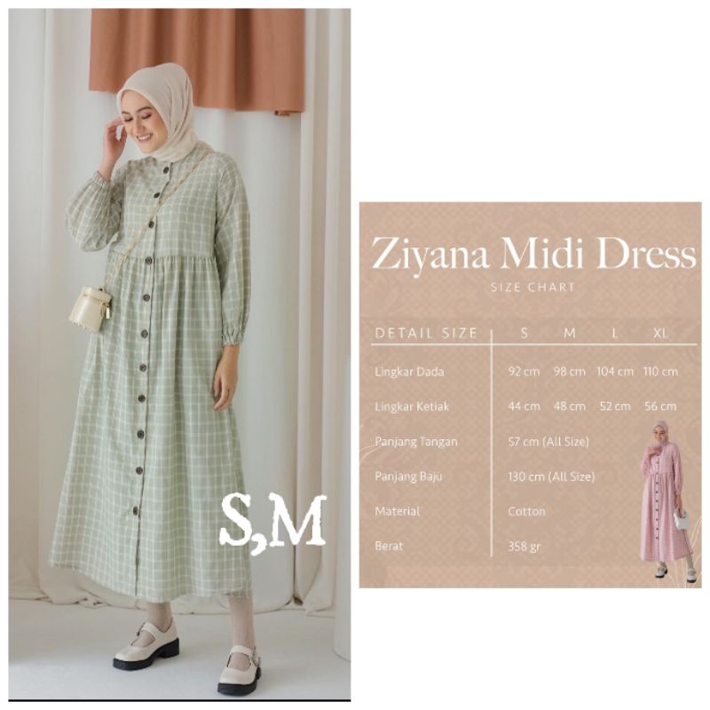 Ziyana Midi Dress by Kienka.id