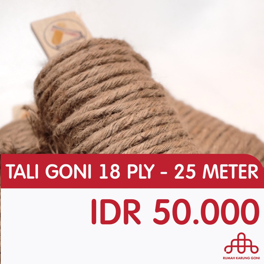 TALI GONI BESAR 25 METER 18 PLY - TALI RAMI - JUTE ROPE