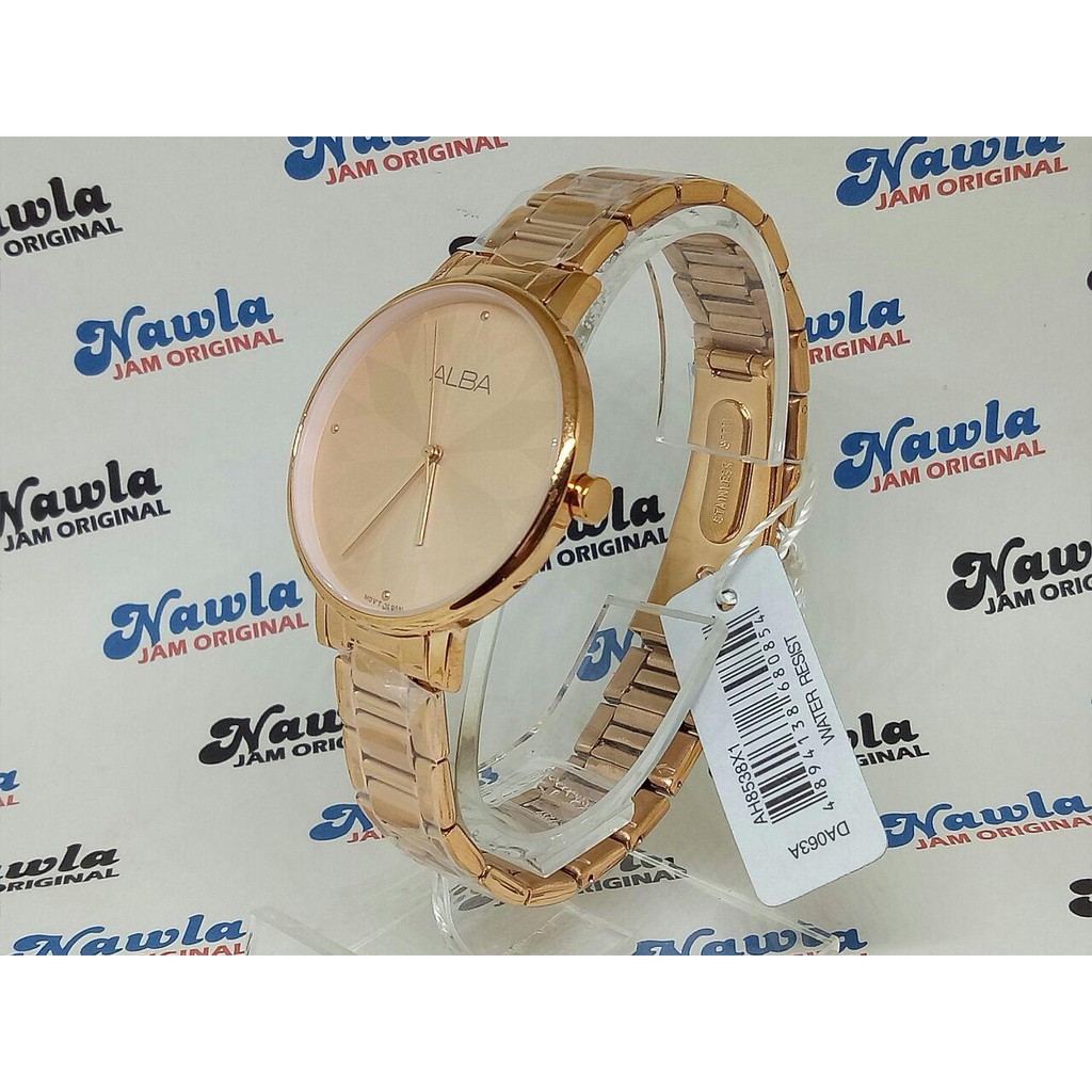 Alba Ladies AH8538X1 Quartz Rose Gold - Jam Tangan Wanita AH8538