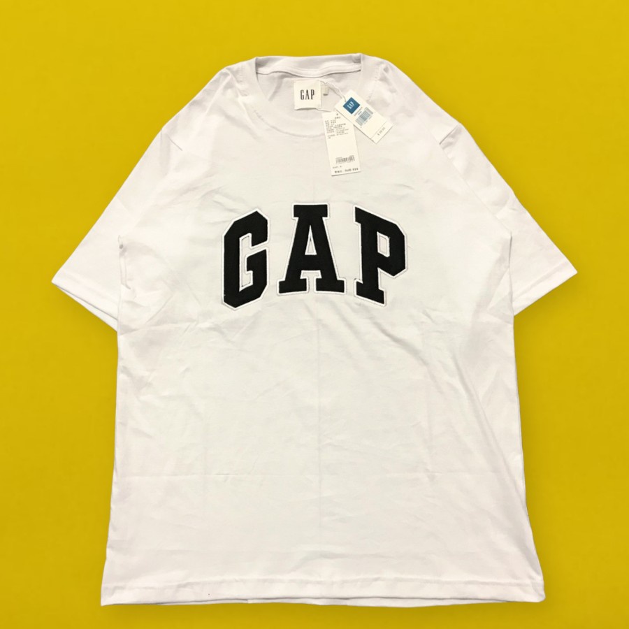 GAP Arch Basic Logo T-Shirt Fulltag |  Baju Kaos Pria GAP Logo Basic Sablon | Kaos GAP Best Seller | Atasan Kaos Pria Wanita Lengan Pendek GAP