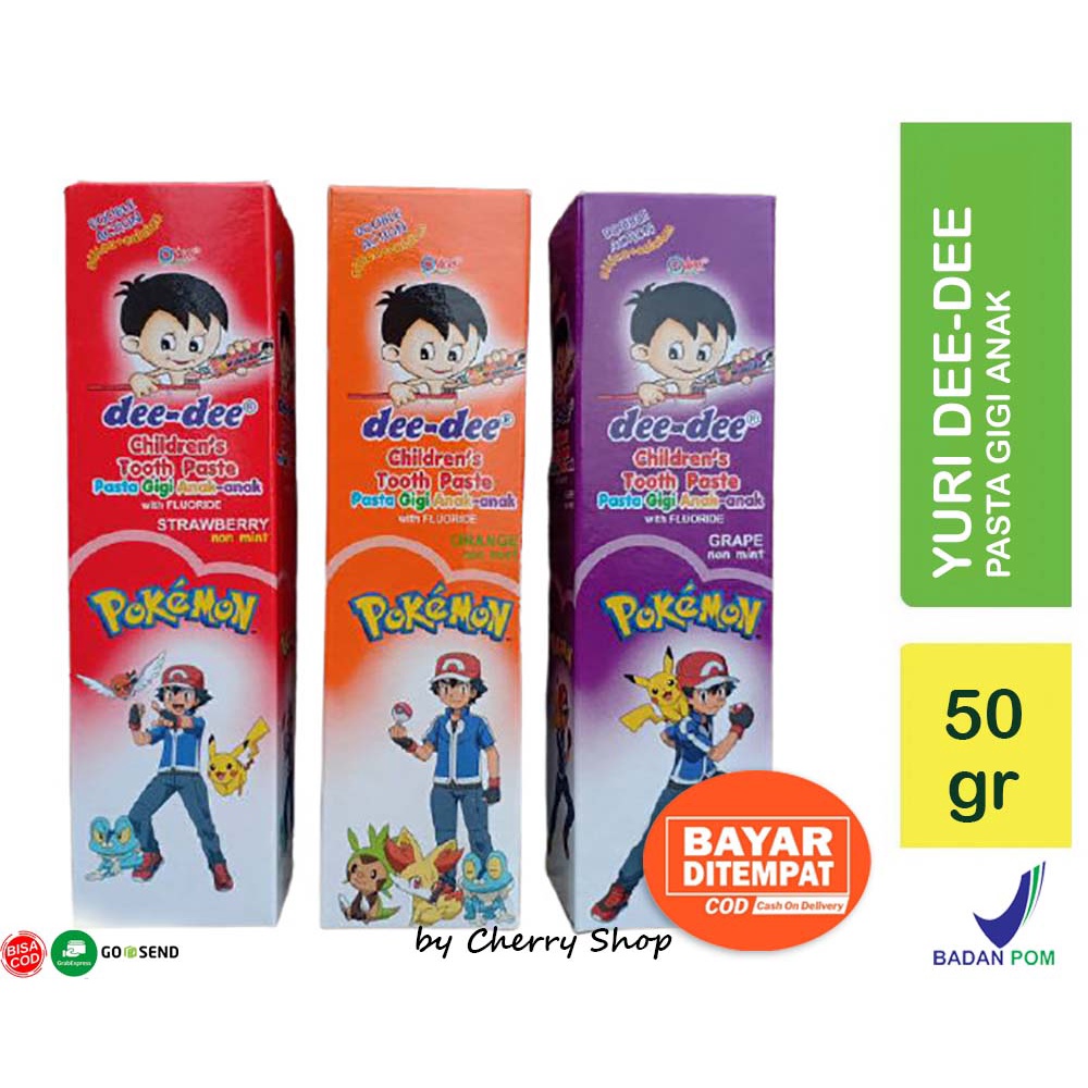 [50GR] [BPOM] Dee-Dee Dee dee Tooth Paste Kids 50gr | Deedee Pasta Gigi Anak Odol Anak | Orange Jeru