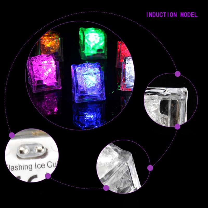 Mary Light Up Ice Cube Rock LED Ice Props Festival Liburan Musim Panas Bekal Minum