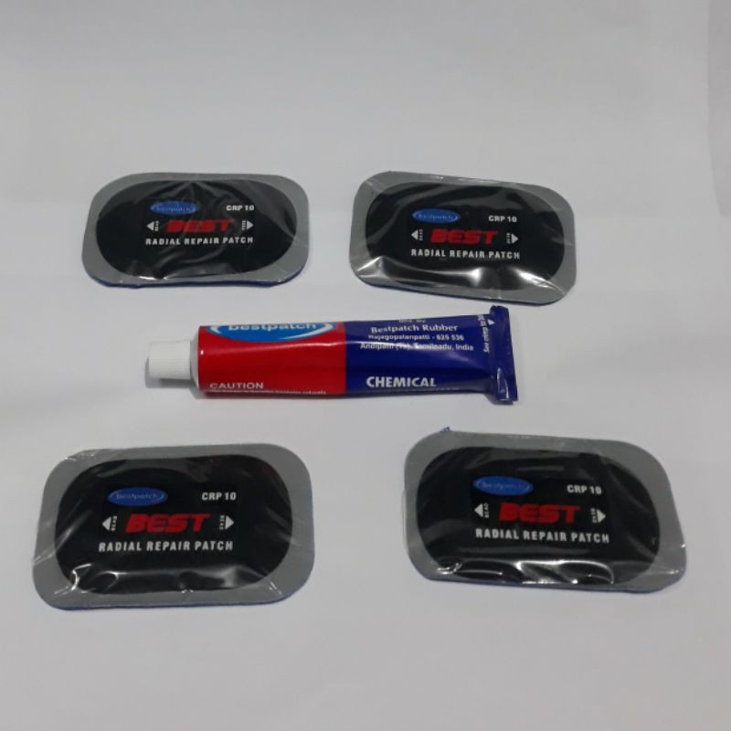 CRP 10 - Bestpatch - Karet tambal tip top tubeless CRP 10 4pc + lem 30ml