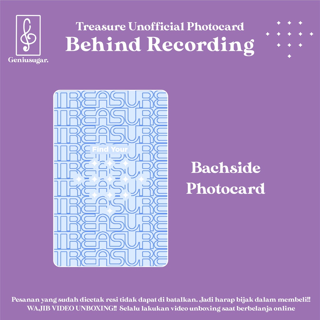 [SET TREASURE] PHOTOCARD BEHIND RECORDING UNOFFICIAL