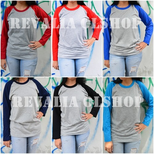 Kaos Raglan/Raglan Lengan Panjang/Baju Reglan/Raglan Polos/Termurah/raglan murah/raglan panjang