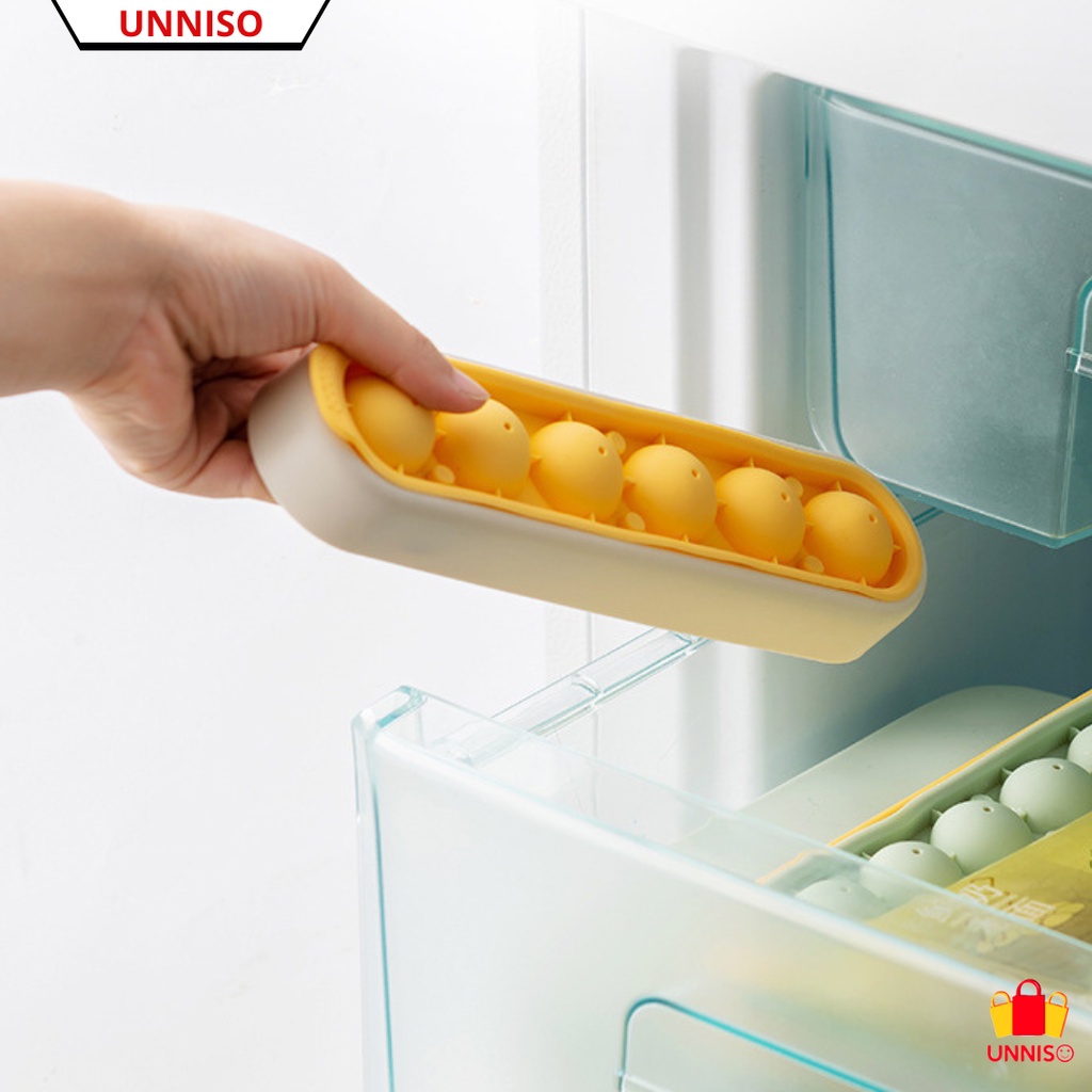 UNNISO - Cetakan Es Batu Ice Ball Silicone 6 Grid