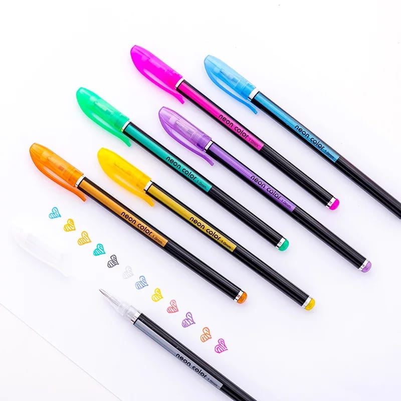 Glitter Pen / Pen Gel Pelangi / Pulpen Warna