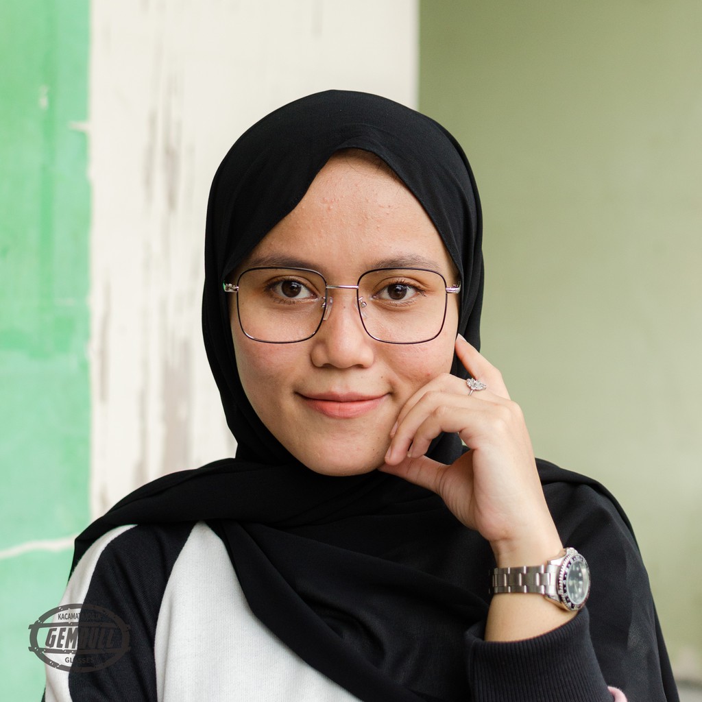 FRAME KACAMATA BESI KOTAK RANGKA TIPIS DAN RINGAN - BATARI 05