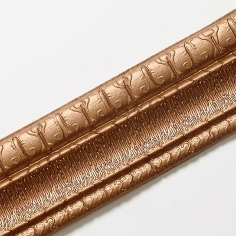 Wallpaper List Foam 3D Sticker-List Coklat lebr 8cm