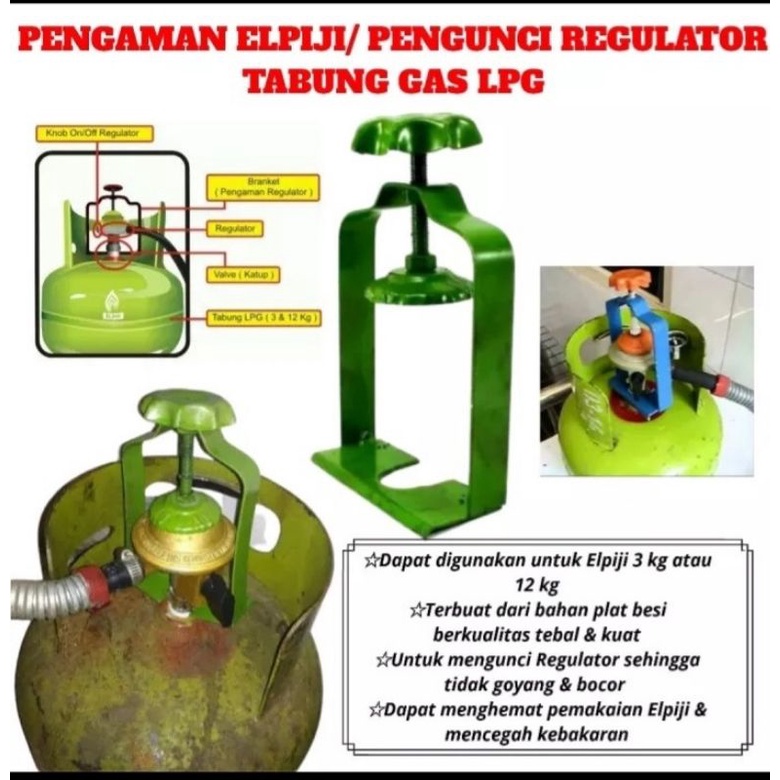 pengaman regulator pada tabung gas 3-12 kg