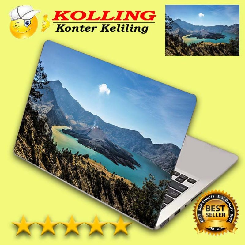 Garskin Laptop logo art gunung rinjani Skin Laptop Stiker Laptop
