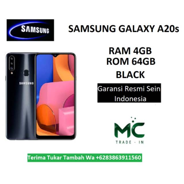 Samsung Galaxy A20s Ram 4Gb Rom 64Gb - Black