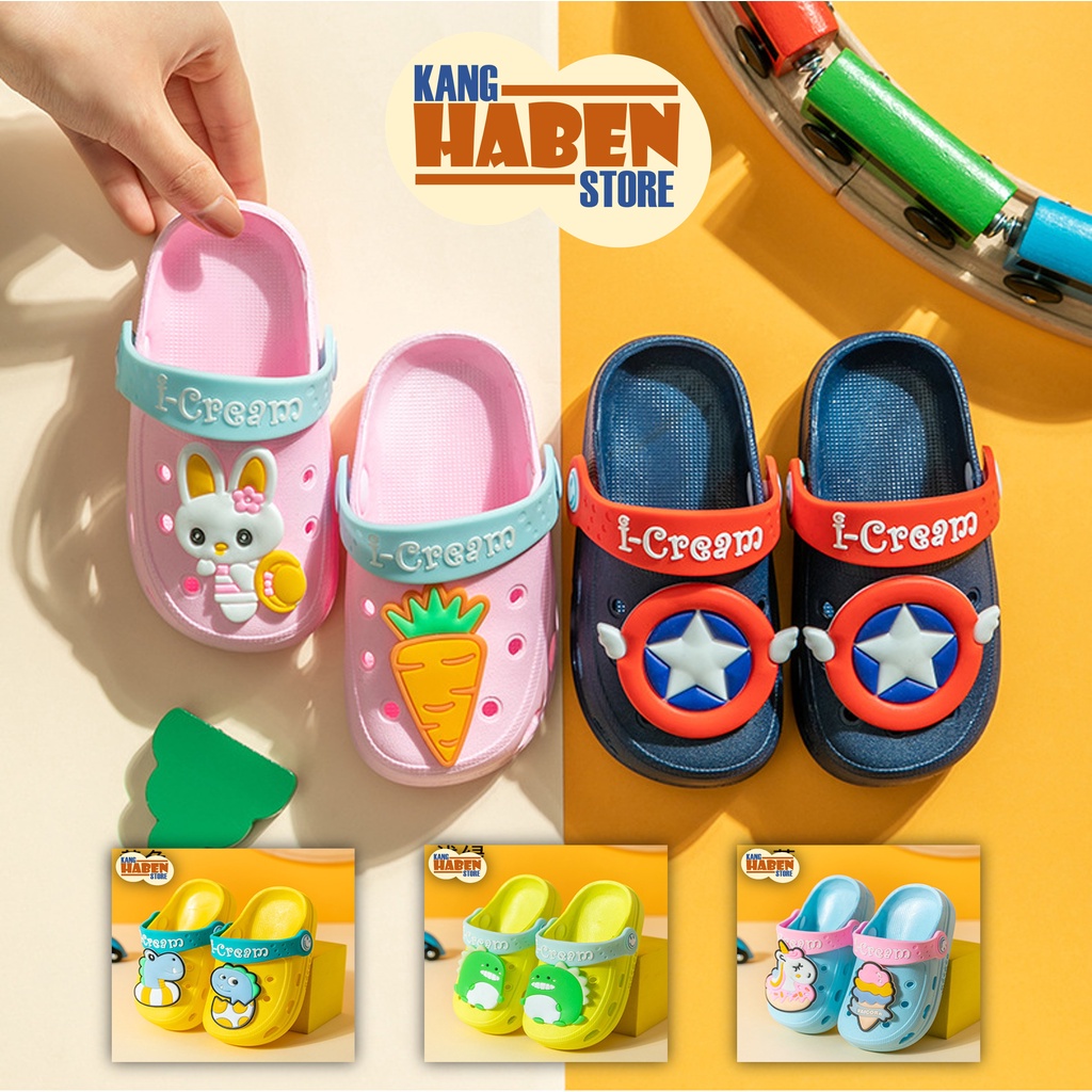 Sandal Baim Import Anak Bayi Balita Karakter Lucu Imut untuk Cowok dan Cewek IMP01