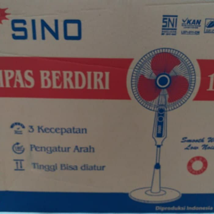 SINO 1603 Kipas Angin Berdiri Stand Fan 16&quot; 50w 3 Speed Strong