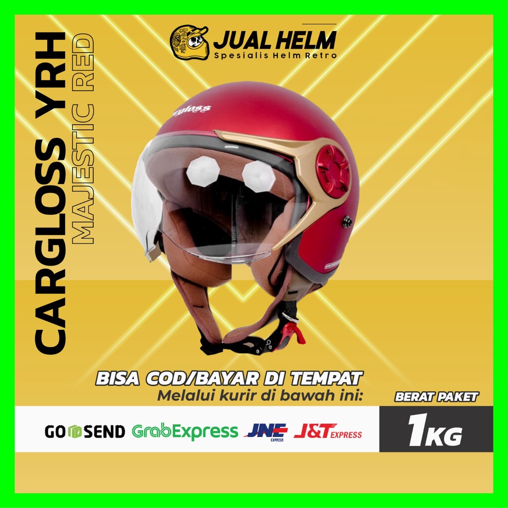 Helm Retro Cargloss Original YRH Hijab SNI