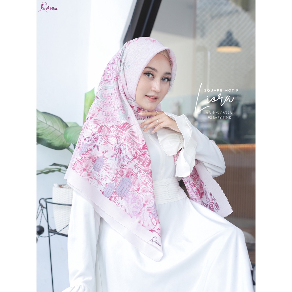 AB 493 LIORA SQUARE MOTIF 92 jilbab segi empat motif by abika