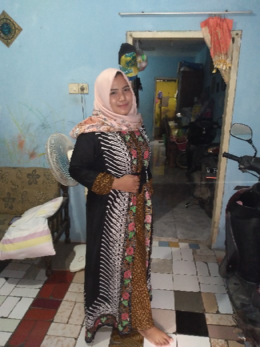 Terbaru Batik Couple Keluarga Gamis Kardi Jumbo Modang Tunik Dress Hitam Abu