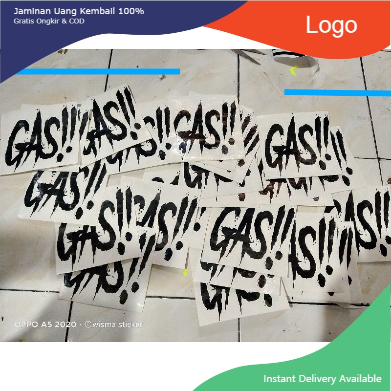 Stiker GAS / Stiker Keren Kekinian / Stiker Motor Universal