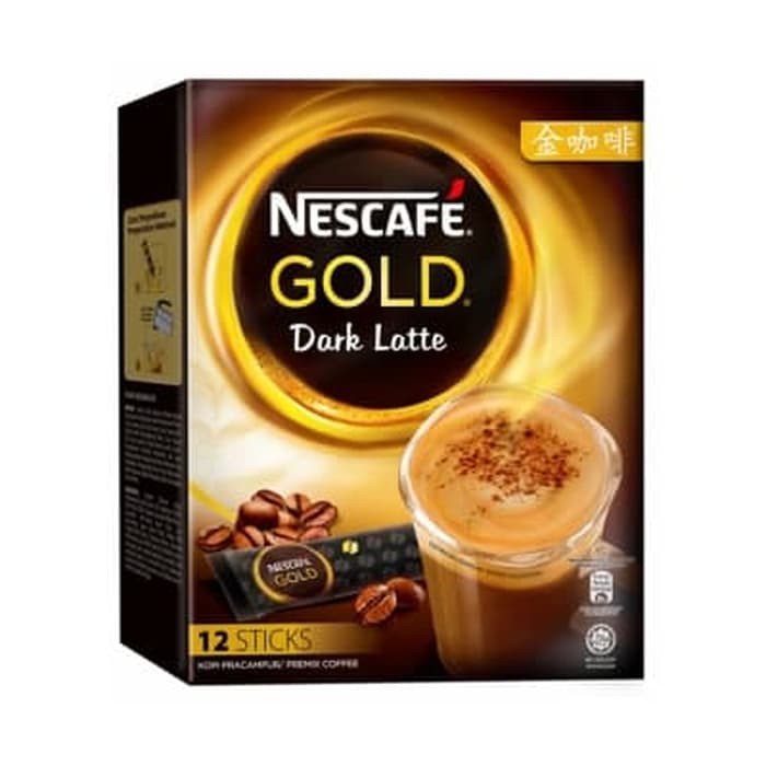 

#HANDCARRY Nescafe Gold Dark Latte Premix Coffee 12sX34g - UFOHCR1902