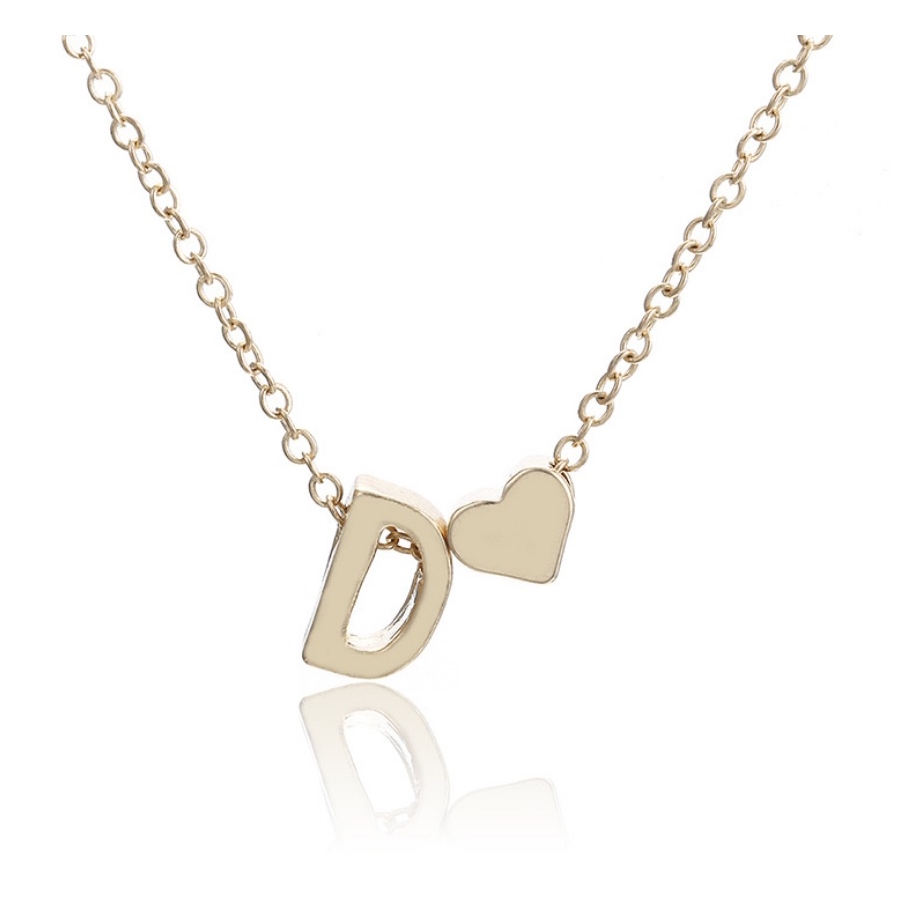 OSM - K480 (A - M) Kalung Huruf Love Kecil Stainless / Fashion Style / Set Perhiasan Wanita-6