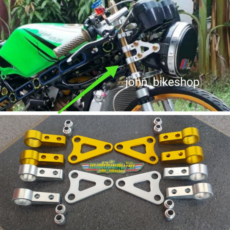 breket bracket pangkon kupingan lampu bulat ninja as 26 gold silver bisa ke vixion cb cbr 150r